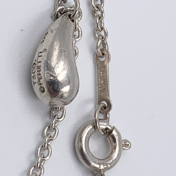 Authentic Tiffany & Co 925 Silver Triple Teardrop Pendant Bracelet - Picture 6 of 8